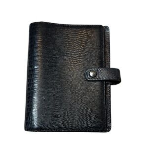 Vintage Filofax Black Textured Planner